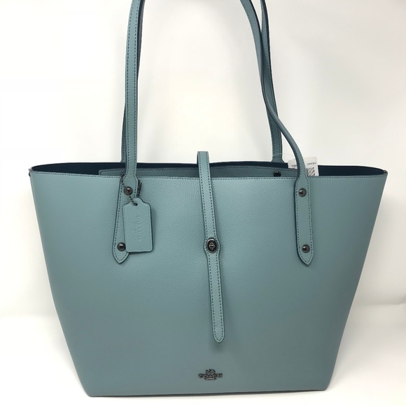 New Coach Market Tote Bag Polished Pebble Leather